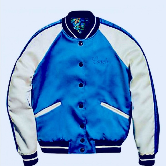 BNWT Authentic Coach Reversible floral print bomber satin jacket. - Picture 3 of 3